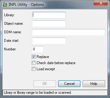 The Options dialog box.