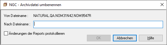 Archivdatei umbenennen