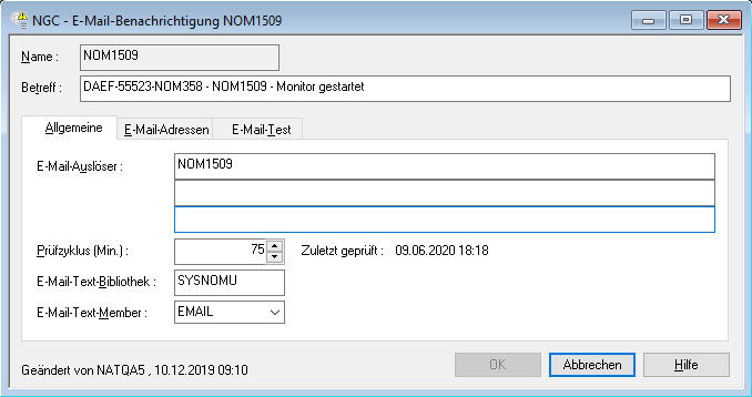 Email-Benachrichtigung