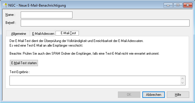 Neue Email-Benachrichtigung