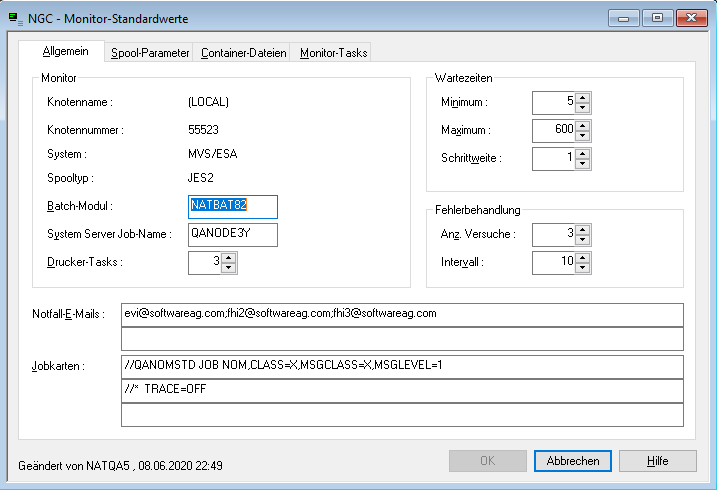Monitor-Standardwerte, Allgemein