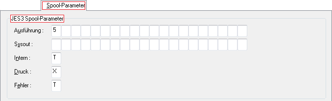 Monitor-Standardwerte, JES3 Spool-Parameter