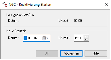 Reaktivierung starten