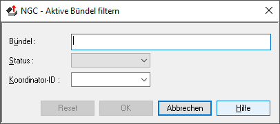 Aktive B&uuml;ndel filtern