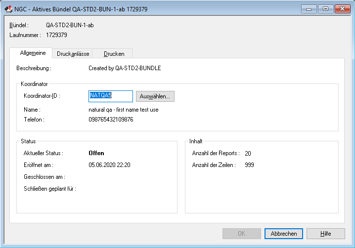 Aktives B&uuml;ndel &auml;ndern