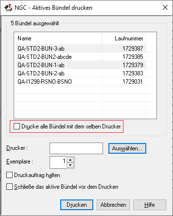 Aktive B&uuml;ndel drucken