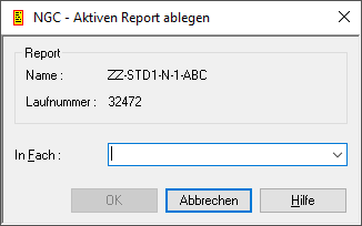 Aktive Report ablegen