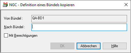 Definition eines B&uuml;ndels kopieren