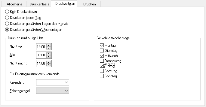 Neues Bündel - Druckzeitplan