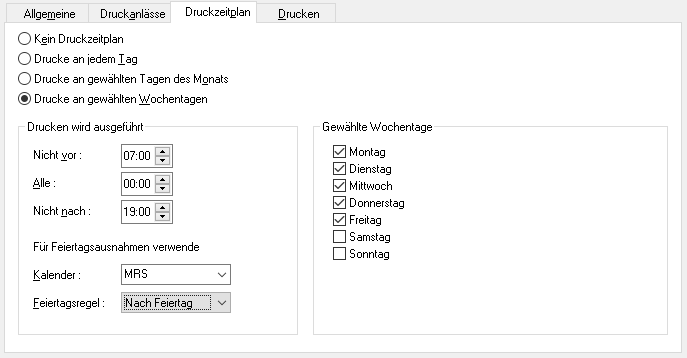 Neues Bündel - Druckzeitplan