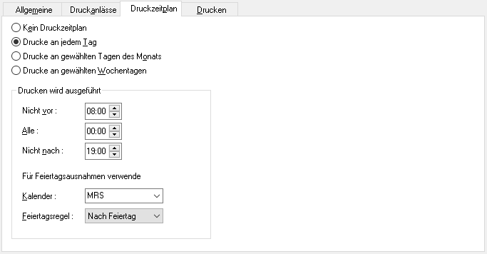 Neues Bündel - Druckzeitplan