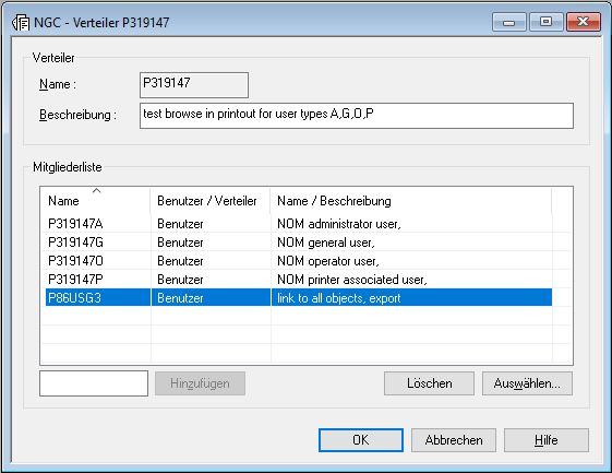 Verteiler, hinzufügen
