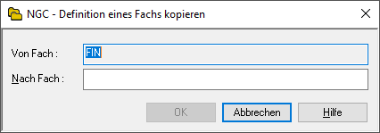 Definition eines Fachs kopieren