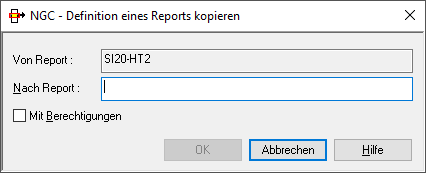 Definition eines Reports kopieren