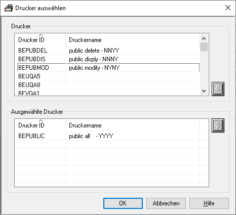 Drucker ausw&auml;hlen