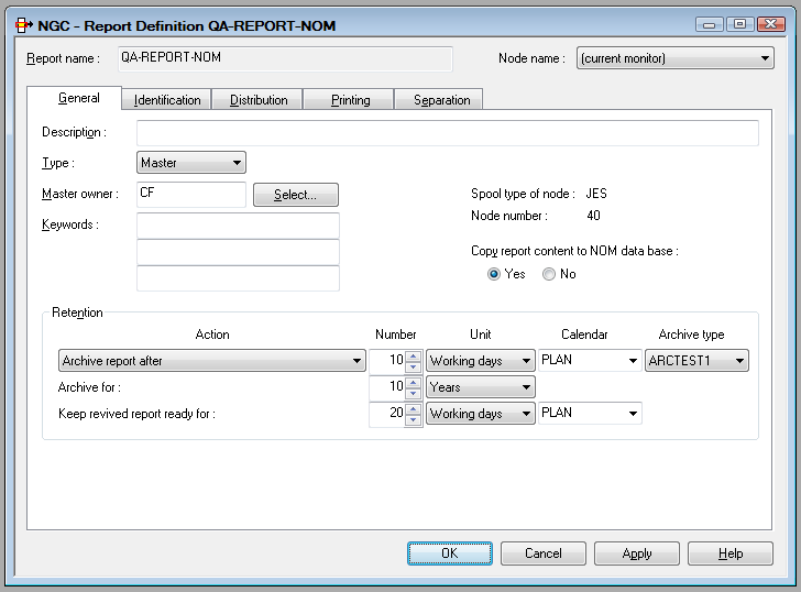 Report - General Attributes