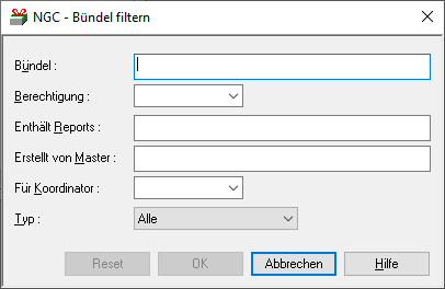 B&uuml;ndel filtern