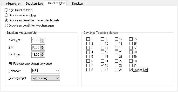 Neues Bündel - Druckzeitplan