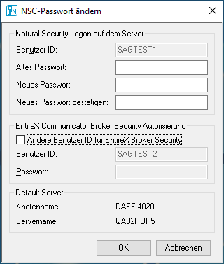 NSC-Passwort ändern