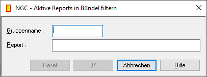 Aktive Reports im Bündel filtern