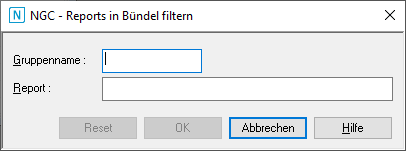 Reports in B&uuml;ndel filtern