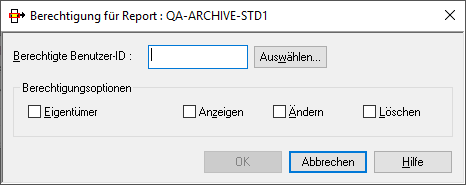 Berechtigung für Report