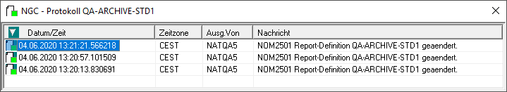 Protokoll zum Report