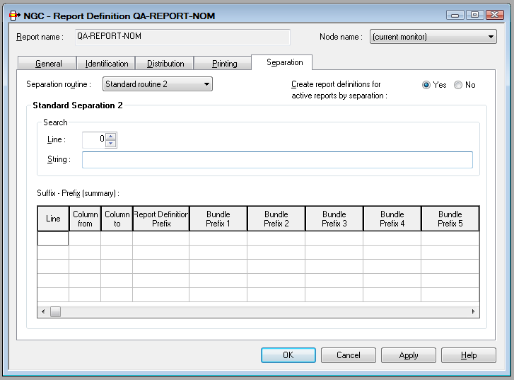 Report - Standard Separation 2 Attributes