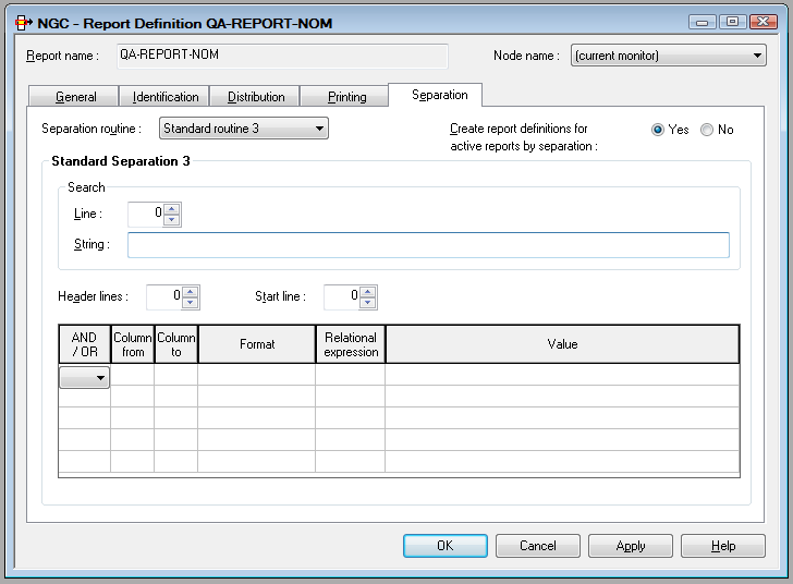 Report - Standard Separation 3 Attributes