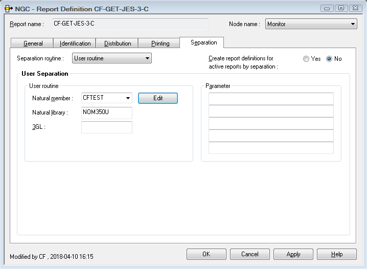 Report - User Separation atttributes