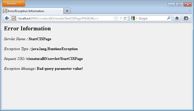 Error handling
