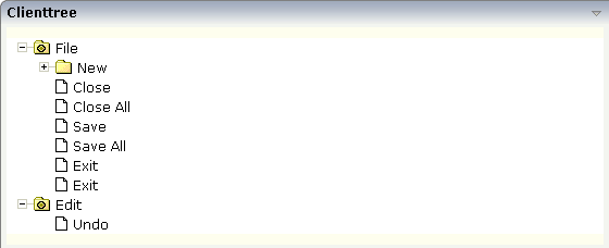 Simple client tree example