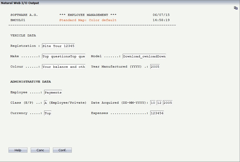 Natural Web I/O Output
