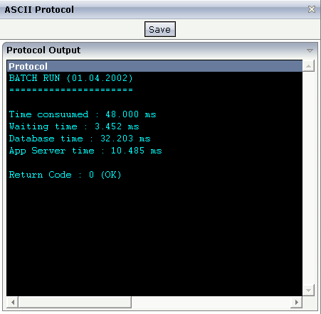 Sample output