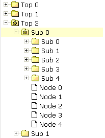 Example for loading elements into a tree
