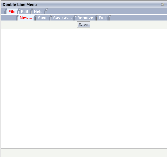 Example of a double-line menu