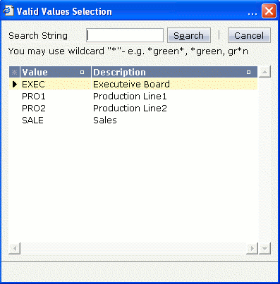 Selection example