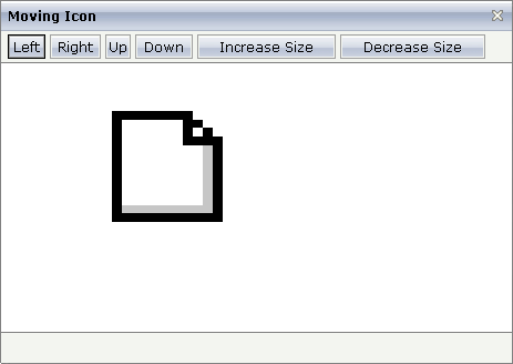 EXample of moving an icon