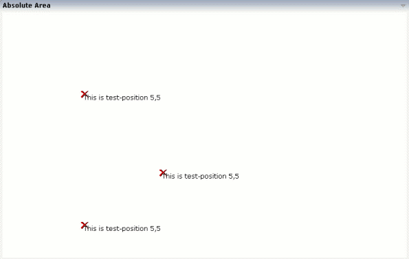 Example of absolutely positioned controls