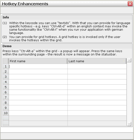 Hotkey demo