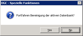 Fortfahren Bereinigung der aktiven Datenbank