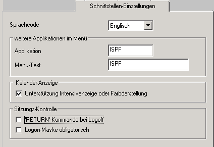 Schnittstellen-Einstellungen