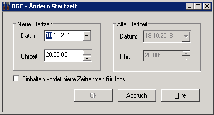 Neue Startzeit