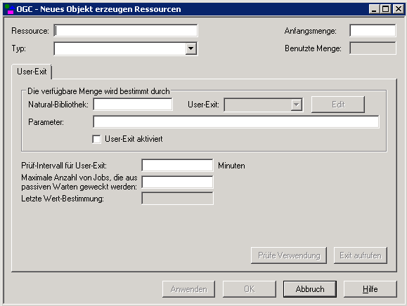 Neue Ressource anlegen