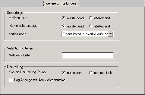 Weitere Einstellungen