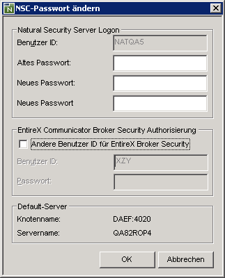 NSC-Passwort ändern