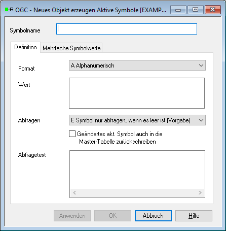 Neues aktives Symbol anlegen