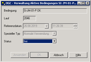 Verwaltung Aktive Bedingungen