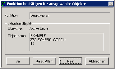 Aktive Läufe deaktivieren