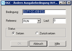 &Auml;ndern Ausgabebedingung